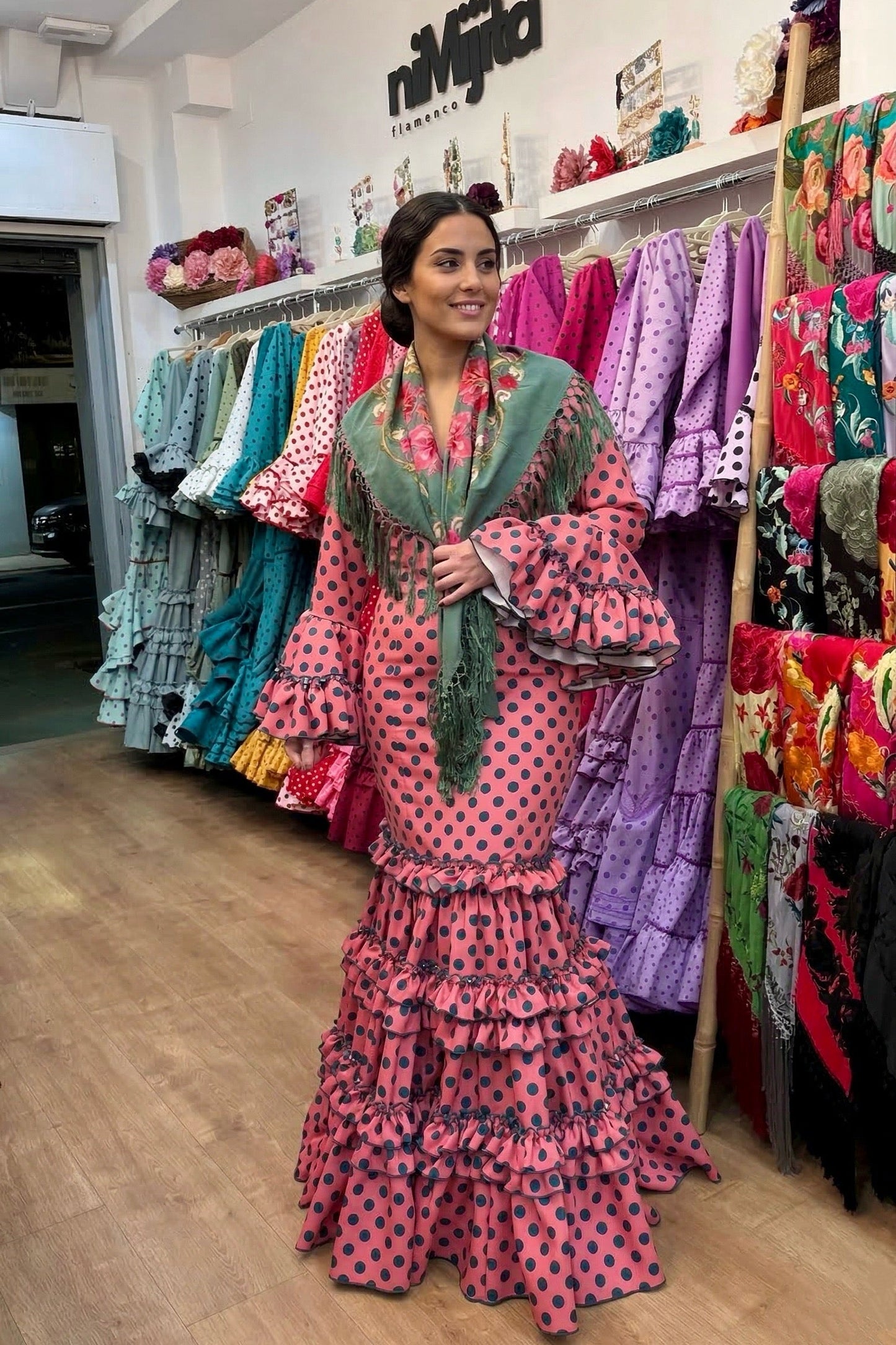 Modelo Gitanilla rosa/verde