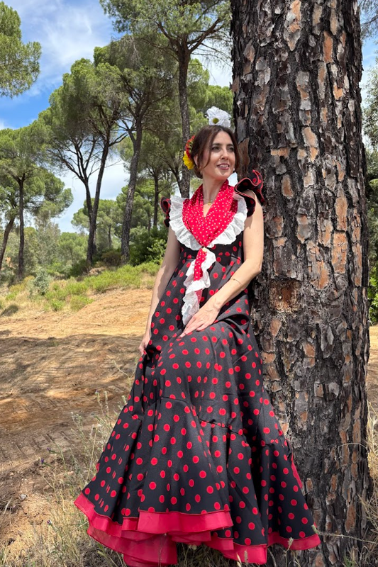 Bata Rocio Negro/Rojo