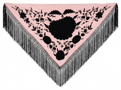 Mantoncillo Carmen Rosa Palo y Negro Azabache