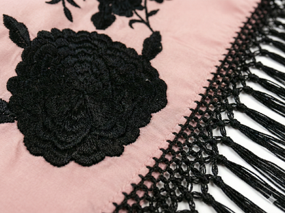 Mantoncillo Carmen Rosa Palo y Negro Azabache