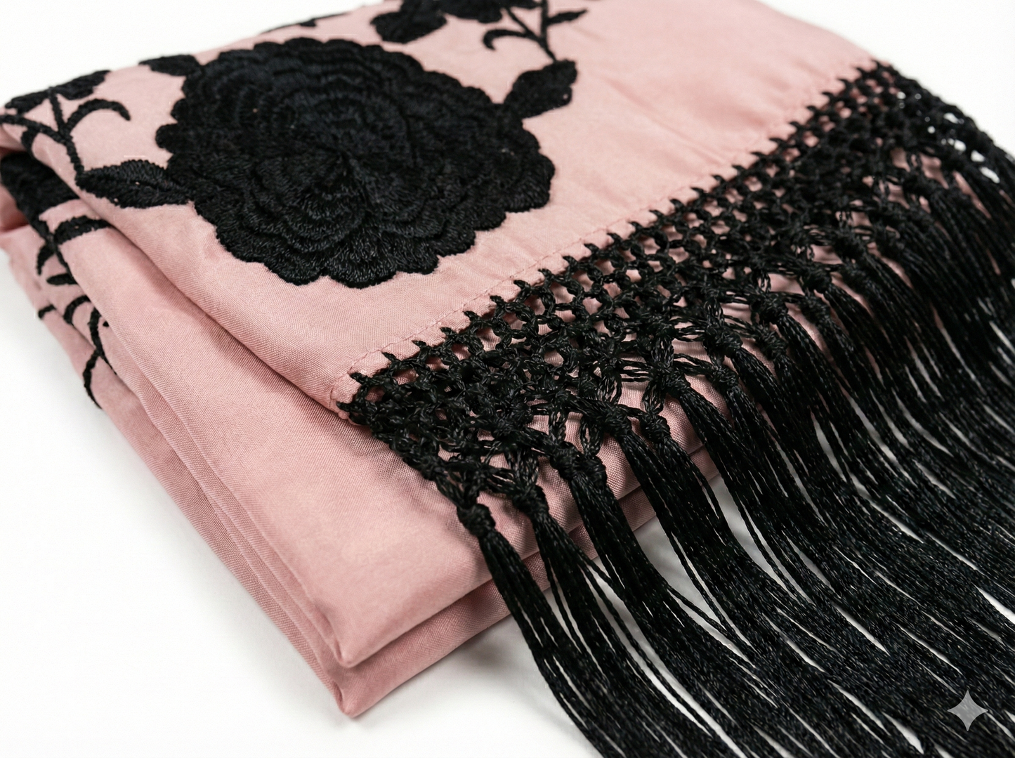 Mantoncillo Carmen Rosa Palo y Negro Azabache