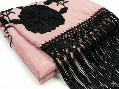 Mantoncillo Carmen Rosa Palo y Negro Azabache