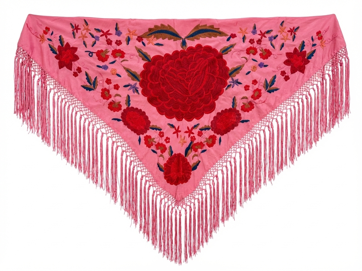 Mantoncillo Carmen Rosa y Rojo