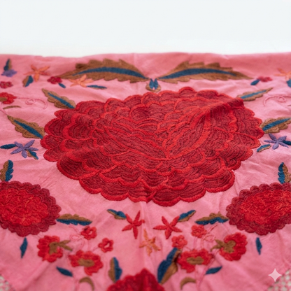 Mantoncillo Carmen Rosa y Rojo