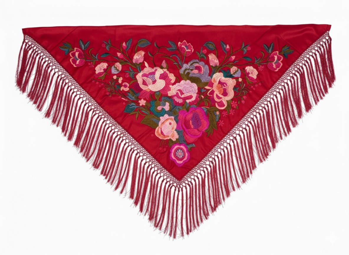 Mantoncillo Olga Rojo coral